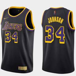 2020-21Earned Clay Johnson Twill Basketball Jersey -Lakers #34 Johnson Twill Jerseys, FREE SHIPPING