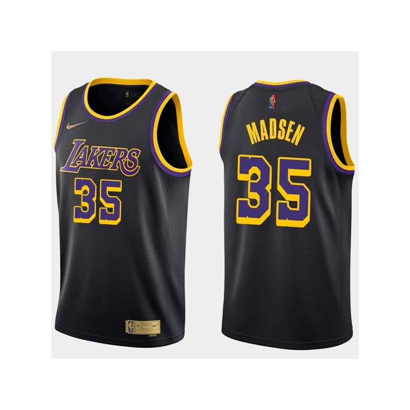 2020-21Earned Mark Madsen Twill Basketball Jersey -Lakers #35 Madsen Twill Jerseys, FREE SHIPPING