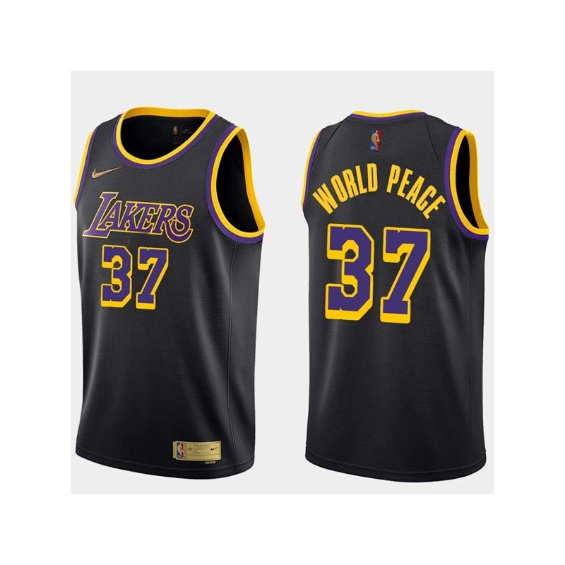 2020-21Earned Metta World Peace Twill Basketball Jersey -Lakers #37 World Peace Twill Jerseys, FREE SHIPPING