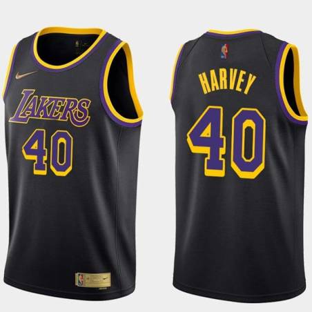 2020-21Earned Antonio Harvey Twill Basketball Jersey -Lakers #40 Harvey Twill Jerseys, FREE SHIPPING