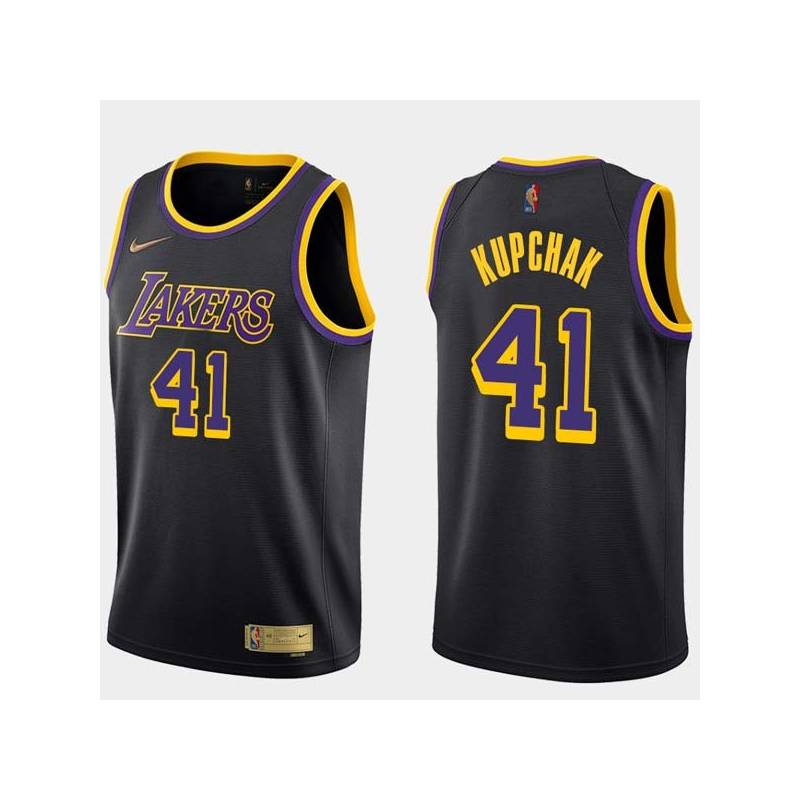 2020-21Earned Mitch Kupchak Twill Basketball Jersey -Lakers #41 Kupchak Twill Jerseys, FREE SHIPPING