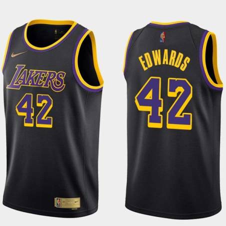 2020-21Earned James Edwards Twill Basketball Jersey -Lakers #42 Edwards Twill Jerseys, FREE SHIPPING