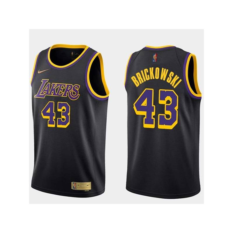 2020-21Earned Frank Brickowski Twill Basketball Jersey -Lakers #43 Brickowski Twill Jerseys, FREE SHIPPING