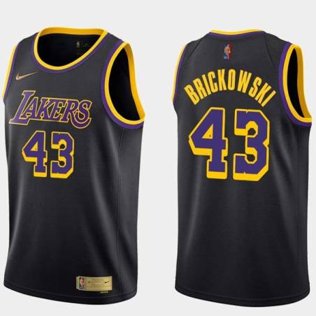 2020-21Earned Frank Brickowski Twill Basketball Jersey -Lakers #43 Brickowski Twill Jerseys, FREE SHIPPING