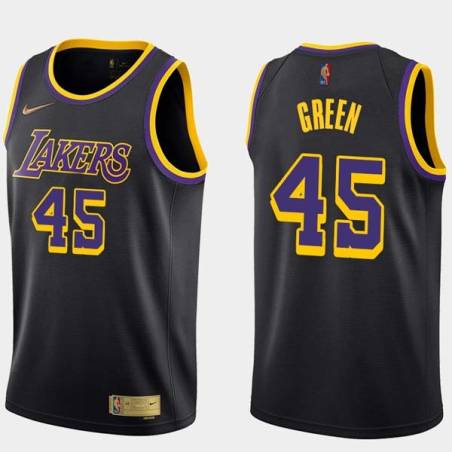 2020-21Earned A.C. Green Twill Basketball Jersey -Lakers #45 Green Twill Jerseys, FREE SHIPPING