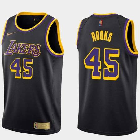 2020-21Earned Sean Rooks Twill Basketball Jersey -Lakers #45 Rooks Twill Jerseys, FREE SHIPPING