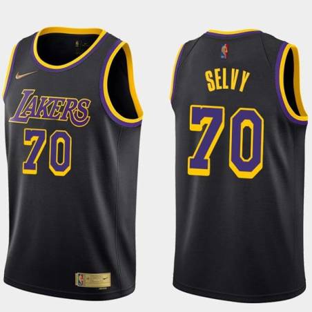 2020-21Earned Frank Selvy Twill Basketball Jersey -Lakers #70 Selvy Twill Jerseys, FREE SHIPPING