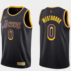 2020-21Earned Russell Westbrook Lakers #0 Twill Basketball Jersey FREE SHIPPING