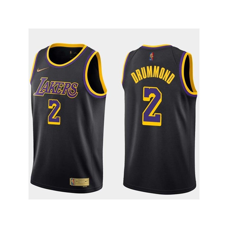 2020-21Earned Andre Drummond Lakers #2 Twill Basketball Jersey FREE SHIPPING