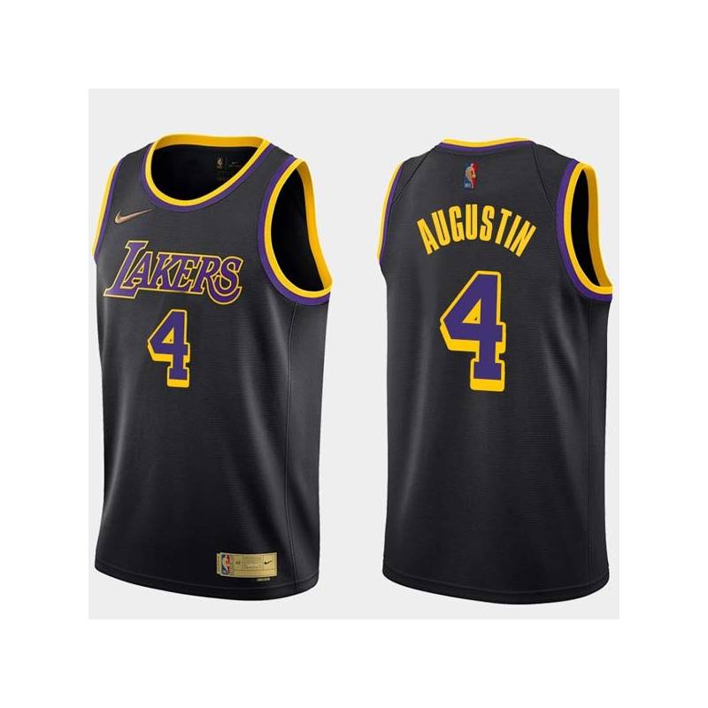 2020-21Earned D.J. Augustin Lakers #4 Twill Basketball Jersey FREE SHIPPING