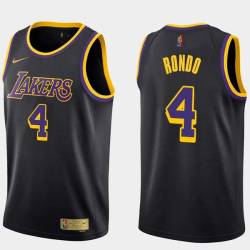 2020-21Earned Rajon Rondo Lakers #4 Twill Basketball Jersey FREE SHIPPING