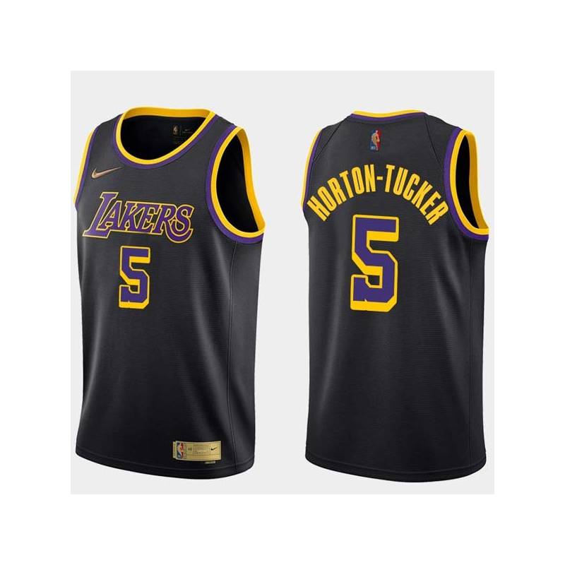 2020-21Earned Talen Horton-Tucker Lakers #5 Twill Basketball Jersey FREE SHIPPING