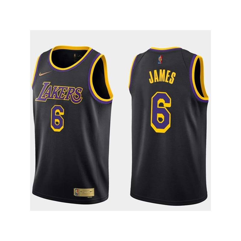 2020-21Earned LeBron James Lakers #6 Twill Basketball Jersey FREE SHIPPING
