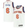 White Ralph Polson Twill Basketball Jersey -Knicks #6 Polson Twill Jerseys, FREE SHIPPING