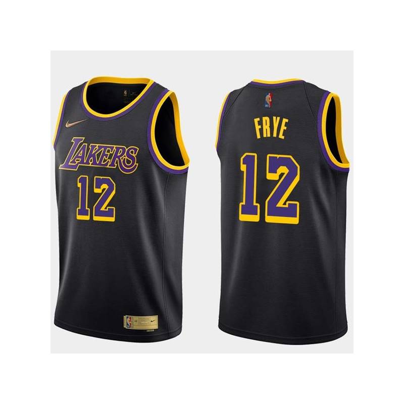 2020-21Earned Channing Frye Lakers #12 Twill Basketball Jersey FREE SHIPPING