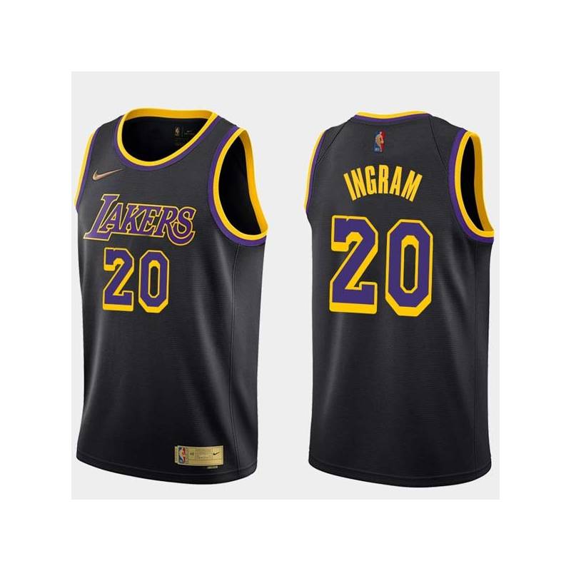 2020-21Earned Andre Ingram Lakers #20 Twill Basketball Jersey FREE SHIPPING