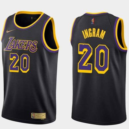 2020-21Earned Andre Ingram Lakers #20 Twill Basketball Jersey FREE SHIPPING