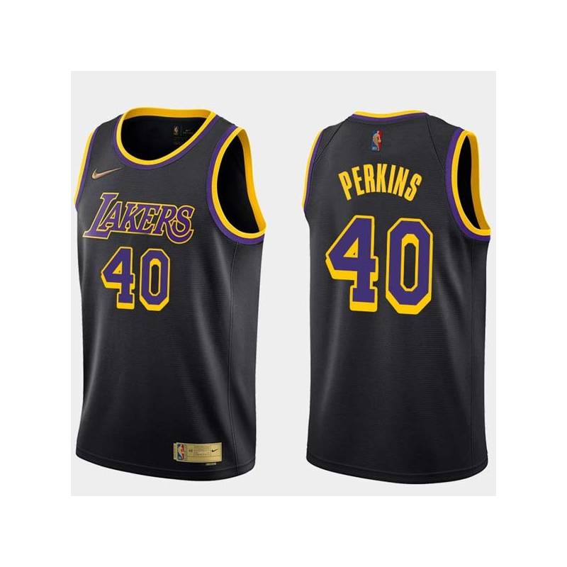 2020-21Earned Sam Perkins Lakers #40 Twill Basketball Jersey FREE SHIPPING