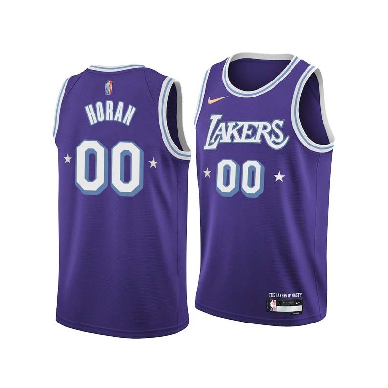 2021-22City Johnny Horan Twill Basketball Jersey -Lakers #00 Horan Twill Jerseys, FREE SHIPPING