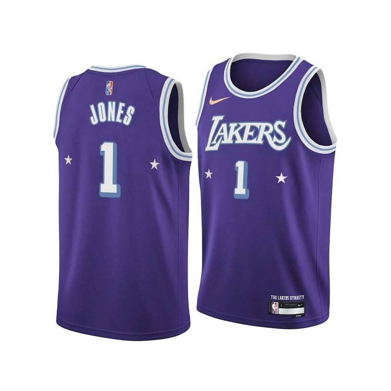 2021-22City Earl Jones Twill Basketball Jersey -Lakers #1 Jones Twill Jerseys, FREE SHIPPING