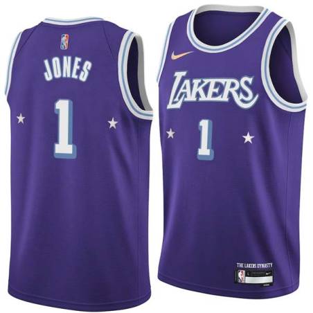 2021-22City Earl Jones Twill Basketball Jersey -Lakers #1 Jones Twill Jerseys, FREE SHIPPING