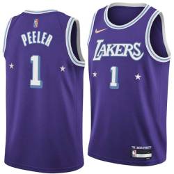 2021-22City Anthony Peeler Twill Basketball Jersey -Lakers #1 Peeler Twill Jerseys, FREE SHIPPING