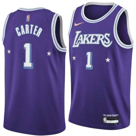 2021-22City Maurice Carter Twill Basketball Jersey -Lakers #1 Carter Twill Jerseys, FREE SHIPPING