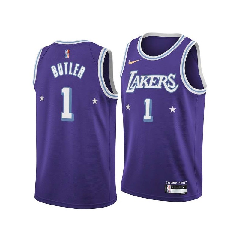 2021-22City Caron Butler Twill Basketball Jersey -Lakers #1 Butler Twill Jerseys, FREE SHIPPING