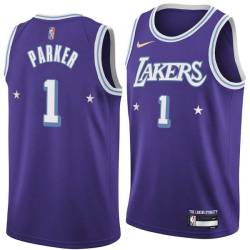2021-22City Smush Parker Twill Basketball Jersey -Lakers #1 Parker Twill Jerseys, FREE SHIPPING