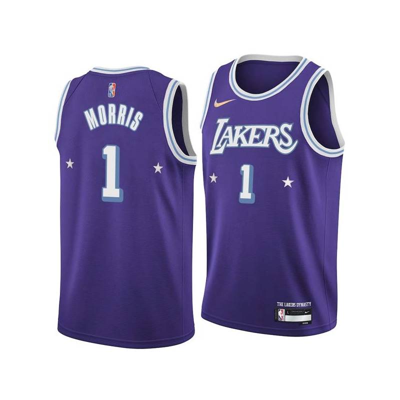 2021-22City Darius Morris Twill Basketball Jersey -Lakers #1 Morris Twill Jerseys, FREE SHIPPING