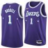 2021-22City D'Angelo Russell Twill Basketball Jersey -Lakers #1 Russell Twill Jerseys, FREE SHIPPING