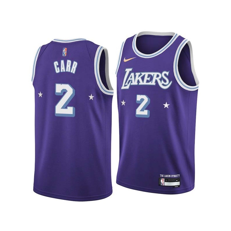 2021-22City Kenny Carr Twill Basketball Jersey -Lakers #2 Carr Twill Jerseys, FREE SHIPPING