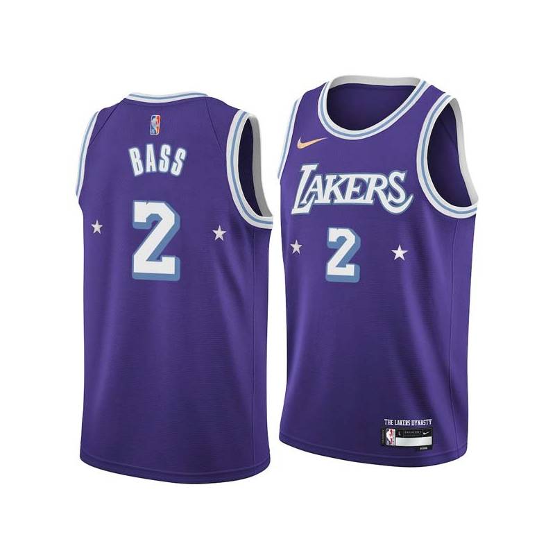 2021-22City Brandon Bass Twill Basketball Jersey -Lakers #2 Bass Twill Jerseys, FREE SHIPPING