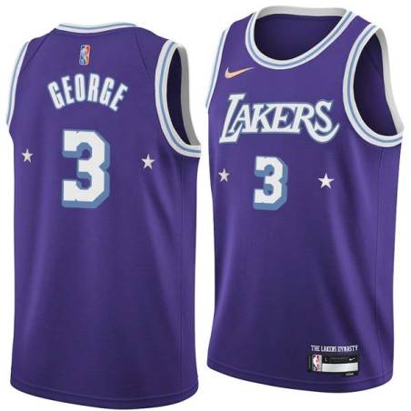 2021-22City Devean George Twill Basketball Jersey -Lakers #3 George Twill Jerseys, FREE SHIPPING