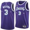 2021-22City Shawne Williams Twill Basketball Jersey -Lakers #3 Williams Twill Jerseys, FREE SHIPPING