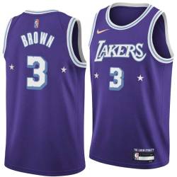 2021-22City Anthony Brown Twill Basketball Jersey -Lakers #3 Brown Twill Jerseys, FREE SHIPPING