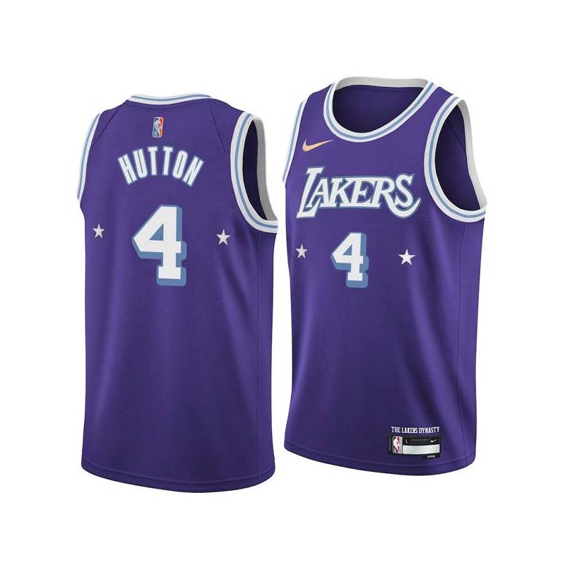 2021-22City Joe Hutton Twill Basketball Jersey -Lakers #4 Hutton Twill Jerseys, FREE SHIPPING