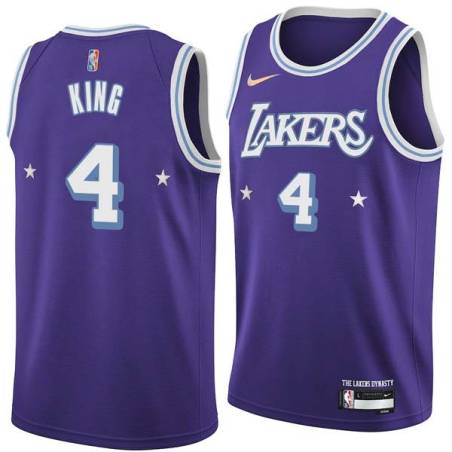 2021-22City Frankie King Twill Basketball Jersey -Lakers #4 King Twill Jerseys, FREE SHIPPING
