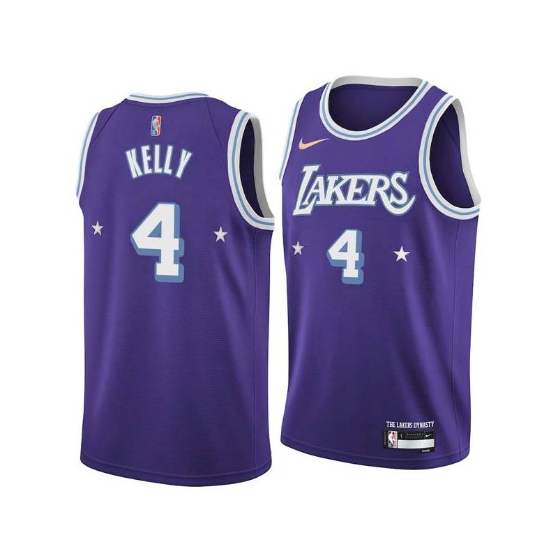 2021-22City Ryan Kelly Twill Basketball Jersey -Lakers #4 Kelly Twill Jerseys, FREE SHIPPING