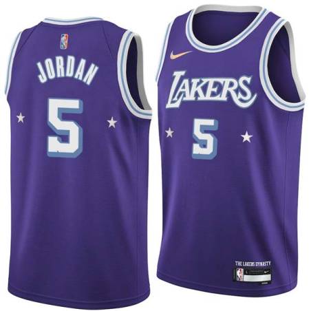 2021-22City Eddie Jordan Twill Basketball Jersey -Lakers #5 Jordan Twill Jerseys, FREE SHIPPING