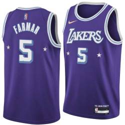 2021-22City Jordan Farmar Twill Basketball Jersey -Lakers #5 Farmar Twill Jerseys, FREE SHIPPING