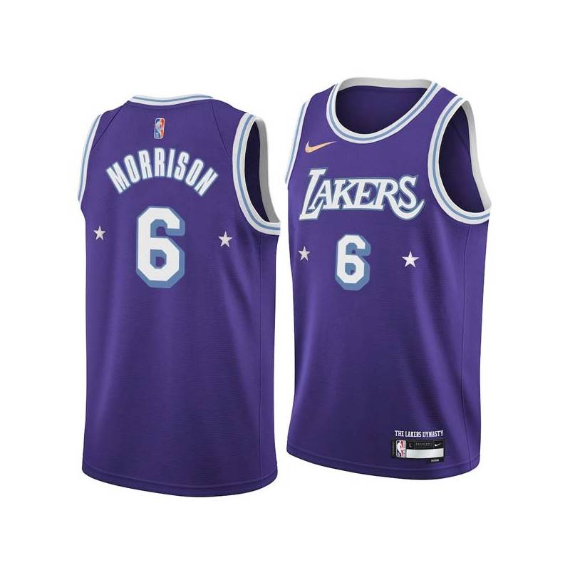 2021-22City Adam Morrison Twill Basketball Jersey -Lakers #6 Morrison Twill Jerseys, FREE SHIPPING