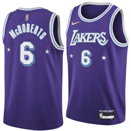 2021-22City Josh McRoberts Twill Basketball Jersey -Lakers #6 McRoberts Twill Jerseys, FREE SHIPPING