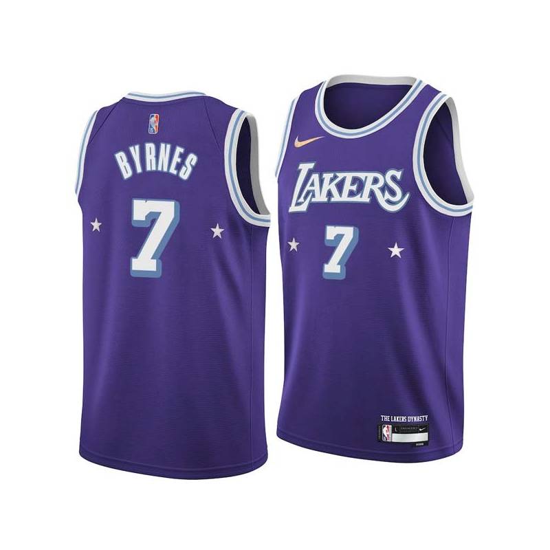 2021-22City Marty Byrnes Twill Basketball Jersey -Lakers #7 Byrnes Twill Jerseys, FREE SHIPPING