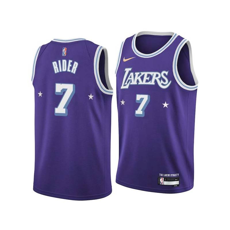 2021-22City Isaiah Rider Twill Basketball Jersey -Lakers #7 Rider Twill Jerseys, FREE SHIPPING