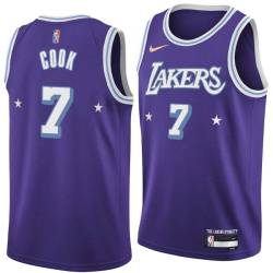 2021-22City Brian Cook Twill Basketball Jersey -Lakers #7 Cook Twill Jerseys, FREE SHIPPING