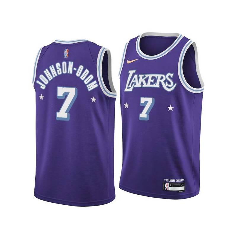 2021-22City Darius Johnson-Odom Twill Basketball Jersey -Lakers #7 Johnson-Odom Twill Jerseys, FREE SHIPPING