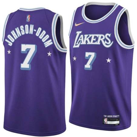 2021-22City Darius Johnson-Odom Twill Basketball Jersey -Lakers #7 Johnson-Odom Twill Jerseys, FREE SHIPPING