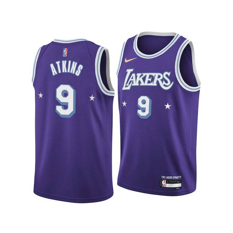 2021-22City Chucky Atkins Twill Basketball Jersey -Lakers #9 Atkins Twill Jerseys, FREE SHIPPING