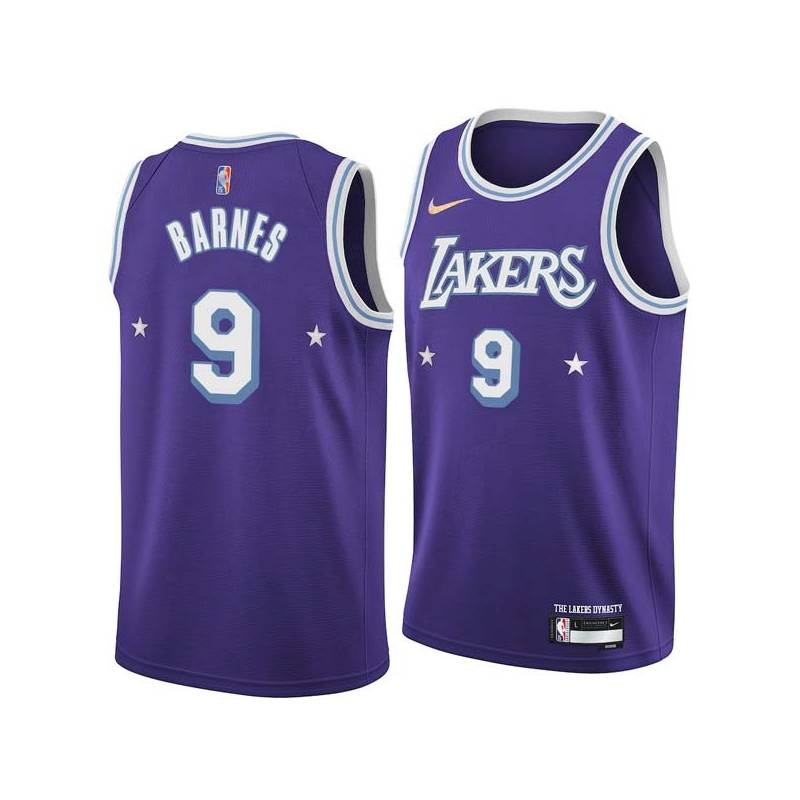 2021-22City Matt Barnes Twill Basketball Jersey -Lakers #9 Barnes Twill Jerseys, FREE SHIPPING